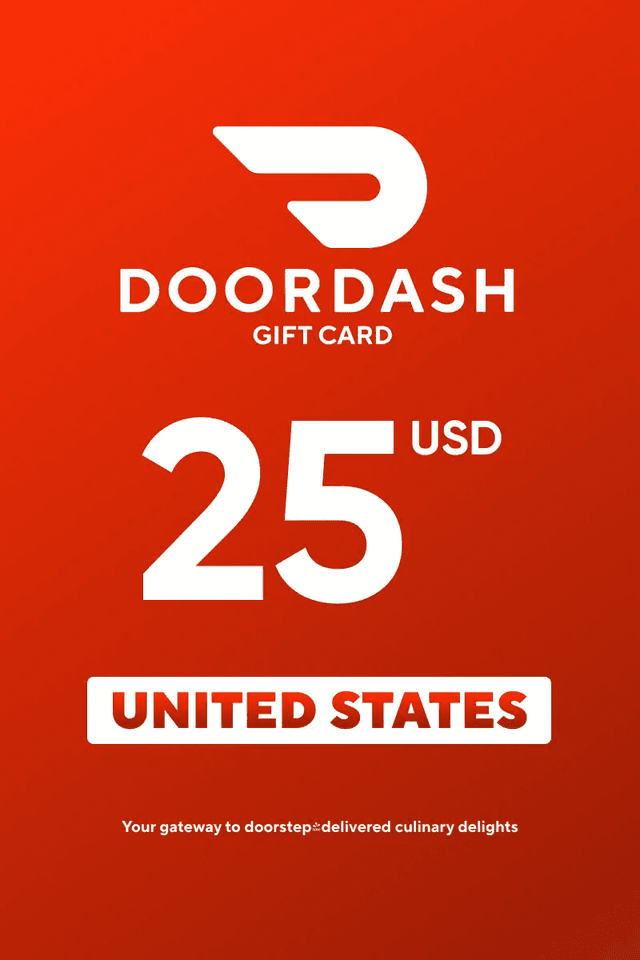 DoorDash $25 USD gift card