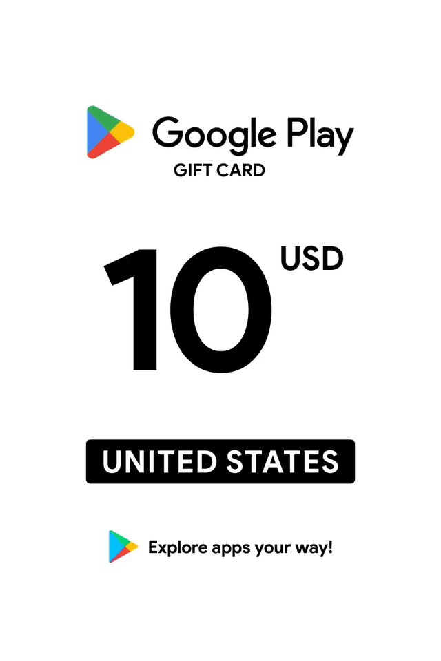 Google Play $10 USD gift card