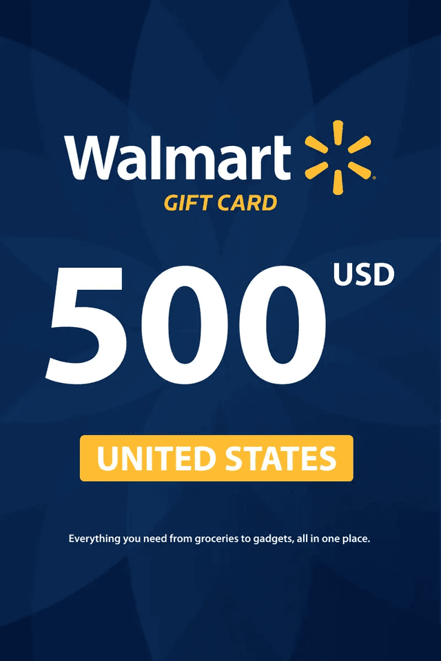 Walmart $500 USD gift card