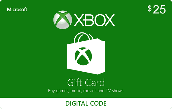 Xbox $25 USD gift card